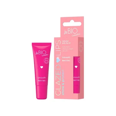 Bebio Glazed Lips Shine&Protect naturalny żelowy olejek do ust Smooth Berries 10 ml