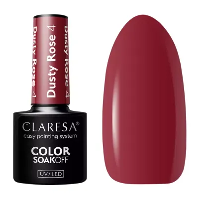 CLARESA SOAK OFF LAKIER HYBRYDOWY DUSTY ROSE 4 5G