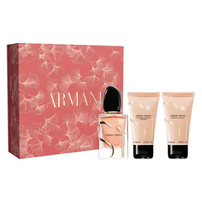 Giorgio Armani Si Intense woda perfumowana spray refillable 50ml + żel 50ml + balsam do ciała 50ml
