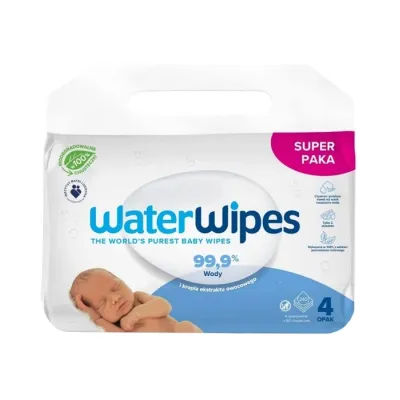 WaterWipes biodegradowalne chusteczki nawilżane 4x60 sztuk