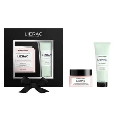 Lierac zestaw kosmetyków do pielęgnacji twarzy nawilżający krem do twarzy 50 ml + maska peelingująca 75 ml