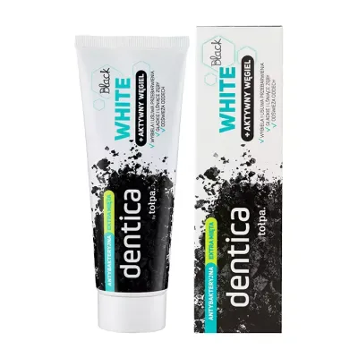 Dentica by Tołpa pasta z aktywnym węglem Black White 75ml