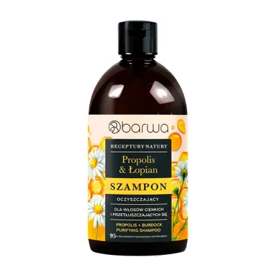 Barwa Naturalna Receptury Natury oczyszczający szampon do włosów cienkich i przetłuszczających się 380 ml