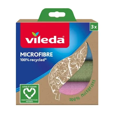 Vileda Microfibre 100% Recycled ściereczka z mikrofibry 3 sztuki