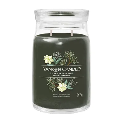 Yankee Candle Signature duża świeca zapachowa Silver Sage & Pine 567 g