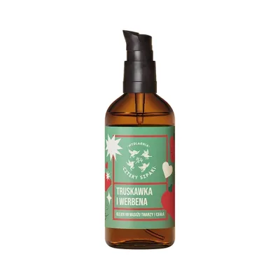 Mydlarnia Cztery Szpaki Truskawka i Werbena naturalny olejek do masażu ciała i twarzy 100ml