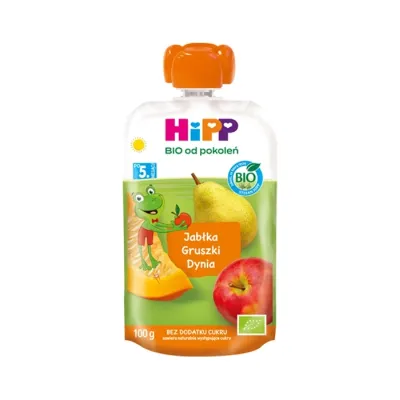 HiPP Bio mus owocowo-warzywny w tubce po 5 miesiącu Jabłka Gruszki Dynia 100 g