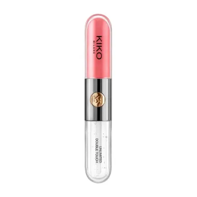 KIKO Milano Unlimited Double Touch dwuetapowa pomadka w płynie 112 Satin Peach Rose 2x3ml