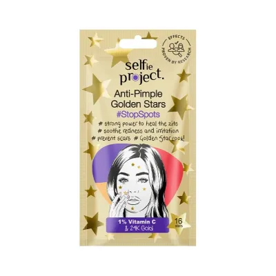 Selfie Project Anti-Pimple Golden Stars plastry punktowe na wypryski 16 sztuk
