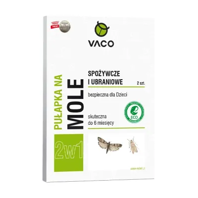 VACO PUŁAPKA NA MOLE SPOŻYWCZE I UBRANIOWE 2W1 2 SZTUKI