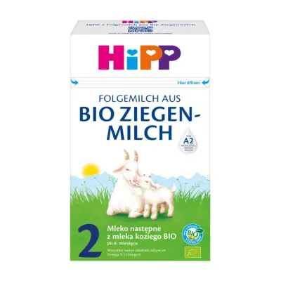 HiPP Bio od pokoleń 2 mleko następne z mleka koziego po 6 miesiącu życia 400g