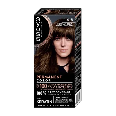 Syoss Permanent Color trwała farba do włosów 4_8 Czekoladowy Brąz