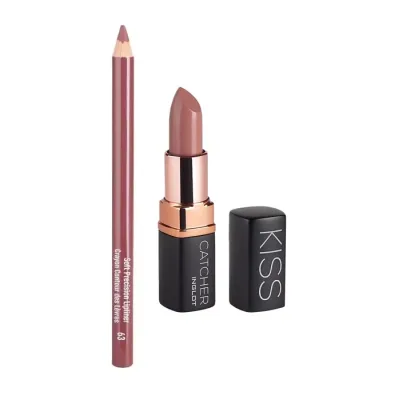 Inglot zestaw do makijażu ust konturówka Soft Precision 63 + pomadka Kiss Catcher 908