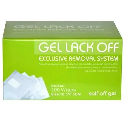 Gel Lack folia do ściągania żelu hybryd 100 sztuk