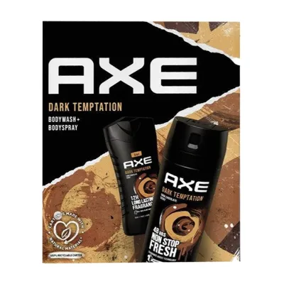 Axe Dark Temptation zestaw prezentowy dla mężczyzn żel pod prysznic 250 ml + dezodorant 150 ml