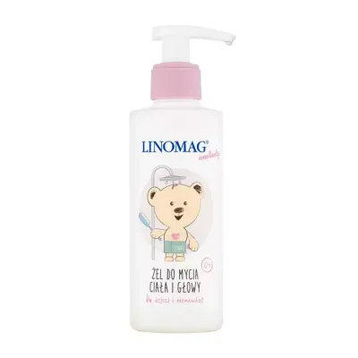 Linomag Emolienty żel do mycia ciała i głowy dla dzieci i niemowląt 400 ml