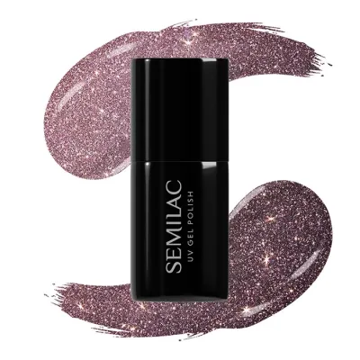 Semilac Magnetic Glow Cat Eye lakier hybrydowy 332 Pink My Dust 7 ml
