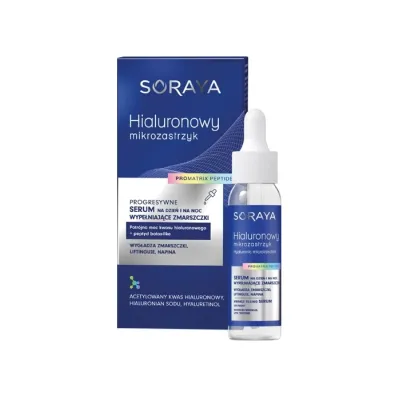Soraya Hialuronowy Mikrozastrzyk progresywne serum na dzień i na noc wypełniające zmarszczki 30 ml