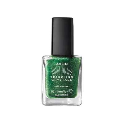 Avon Sprakling Crystals klasyczny lakier do paznokci Emerald Shine 10 ml