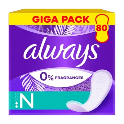 Always 0% Fragrances&Dyes wkładki higieniczne Normal 60 sztuk