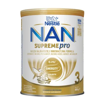 Nestle NAN Supreme Pro 3 produkt na bazie mleka dla niemowląt po 12 miesiącu życia 800g