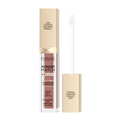 Eveline Cosmetics Wonder Match matowa pomadka w płynie 09 A Milky Nude 6,8 ml