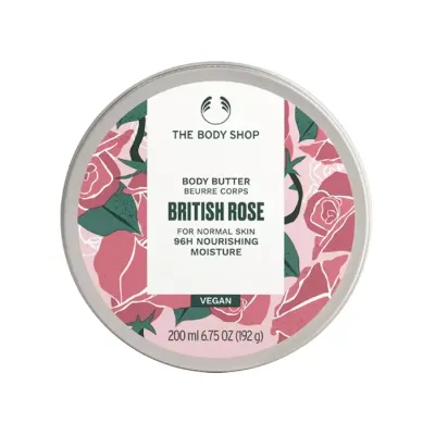 The Body Shop Instant Glow body butter British Rose masło do ciała 200ml