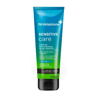 NIVELAZIONE SENSITIVE CARE WEGAŃSKI LIPIDOWY KREM ODŻYWCZY DO RĄK I PAZNOKCI 100ML