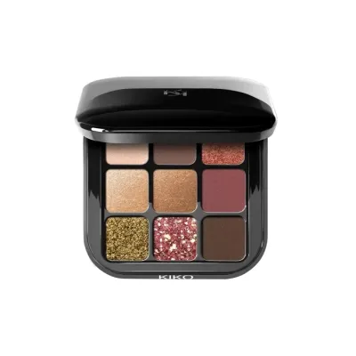 KIKO Milano Glamour Multi Finish mini paletka cieni 03 Burgundy Notes 2,5g