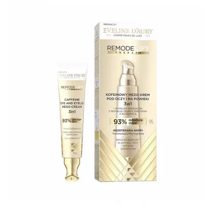 Eveline Cosmetics D’Aury RemodeLift Therapy kofeinowy mezo-krem pod oczy i na powieki 3w1 15 ml