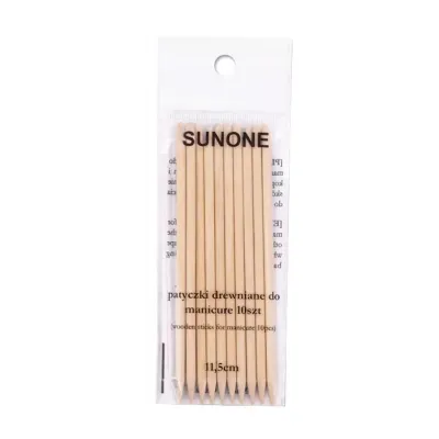 SUNONE DREWNIANE PATYCZKI DO MANICURE 10 SZTUK