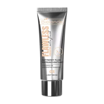 Bielenda Flawless Foundation satynowy fluid korygująco-adaptujący 03 Light Beige 30 g