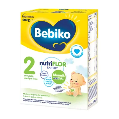 Bebiko NutriFlor Expert 2 mleko następne dla niemowląt po 6 miesiącu życia 600 g