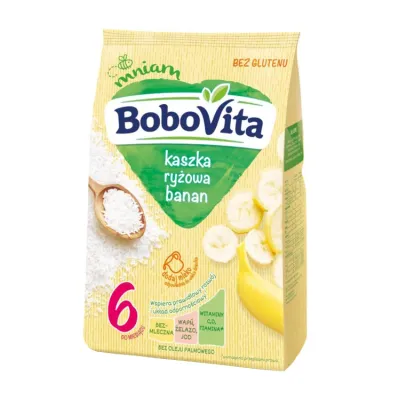 BoboVita bezmleczna kaszka ryżowa po 6 miesiącu Banan 180 g