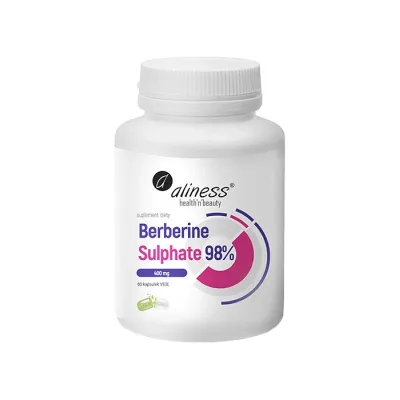 Aliness suplement diety Berberine Sulphate 98% 400 mg 60 kapsułek