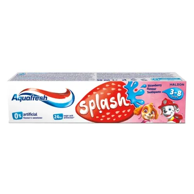 Aquafresh Splash pasta do zębów dla dzieci 3-8 lat Truskawka Mięta 50 ml
