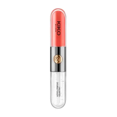 KIKO Milano Unlimited Double Touch dwuetapowa pomadka w płynie 114 Orange Red 2x3ml