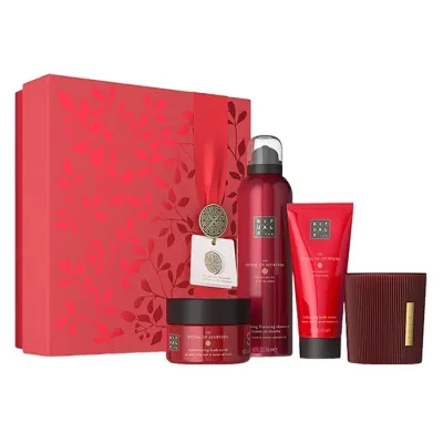Rituals The Ritual Of Ayurveda zestaw prezentowy pianka do mycia ciała + krem + peeling + świeca
