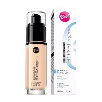 Bell Hypoallergenic Mat Soft Make Up fluid matujący 01 Light Beige 30 g