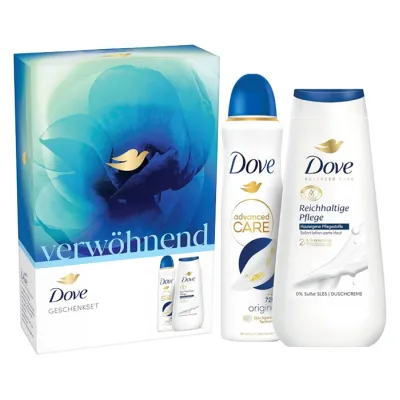 Dove Advanced Care zestaw żel pod prysznic 225 ml + antyperspirant spray 150 ml