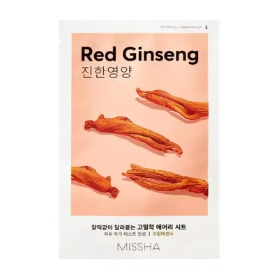 Missha Airy Fit Sheet Mask odżywcza maseczka w płachcie Red Ginseng 19ml