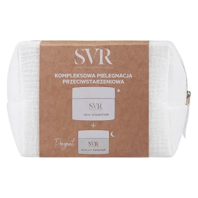 SVR Densitum zestaw kosmetyków do twarzy odżywczy krem 50 ml + balsam do twarzy na noc 15 ml + kosmetyczka