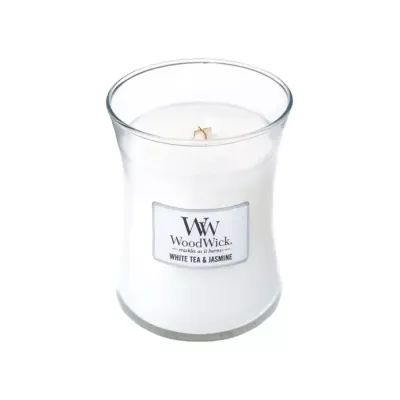 WOODWICK SMALL JAR ŚWIECA ZAPACHOWA WHITE TEA & JASMINE 85G