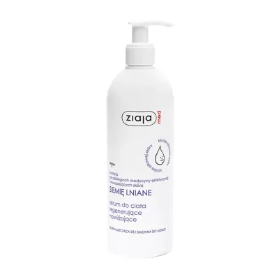 Ziaja Med Siemię lniane regenerujące serum do ciała skóra łuszcząca się i skłonna do alergii 400 ml