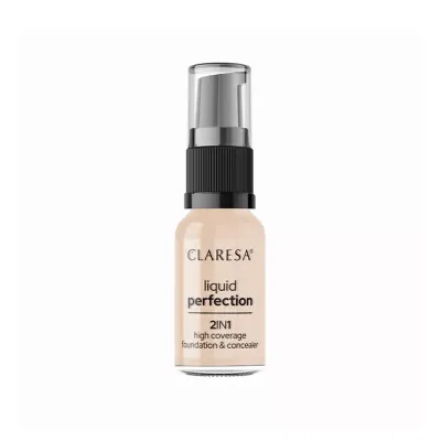 Claresa Liquid Perfection podkład do twarzy 2w1 102 Warm Medium 18g