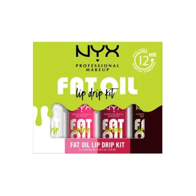 NYX Professional Makeup Fat Oil Lip Drip Kit zestaw błyszczyków do ust 4 x 4,8 ml