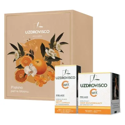 Uzdrovisco Pre-Age zestaw rozświetlających kosmetyków do pielęgnacji twarzy krem + serum
