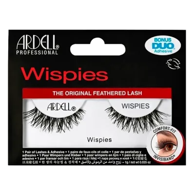Ardell Wispies Wispies Black sztuczne rzęsy na pasku + klej