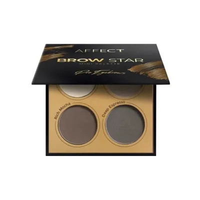 Affect Brow Star mini paleta prasowanych cieni do brwi 4 x 2 g