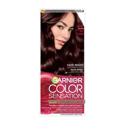 Garnier Color Sensation trwała farba do włosów 4.12 Świetlisty Brąz